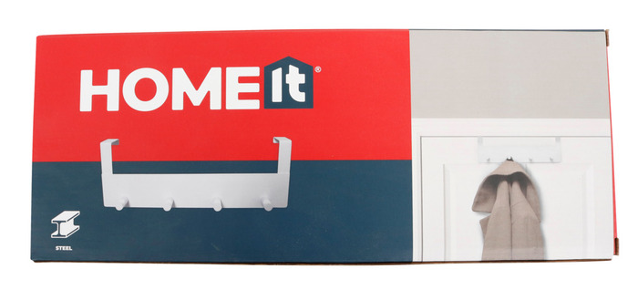 Dörrhängare 4 Knopp Stål Vit 32 cm Home>it 